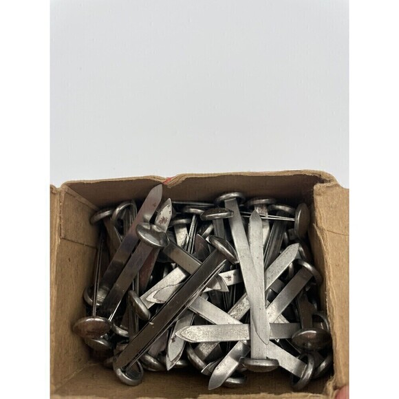 Vtg Swingline Paper Fasteners 100 Count No. 7 Size Round Head 2” Shank MCM - Picture 4 of 8